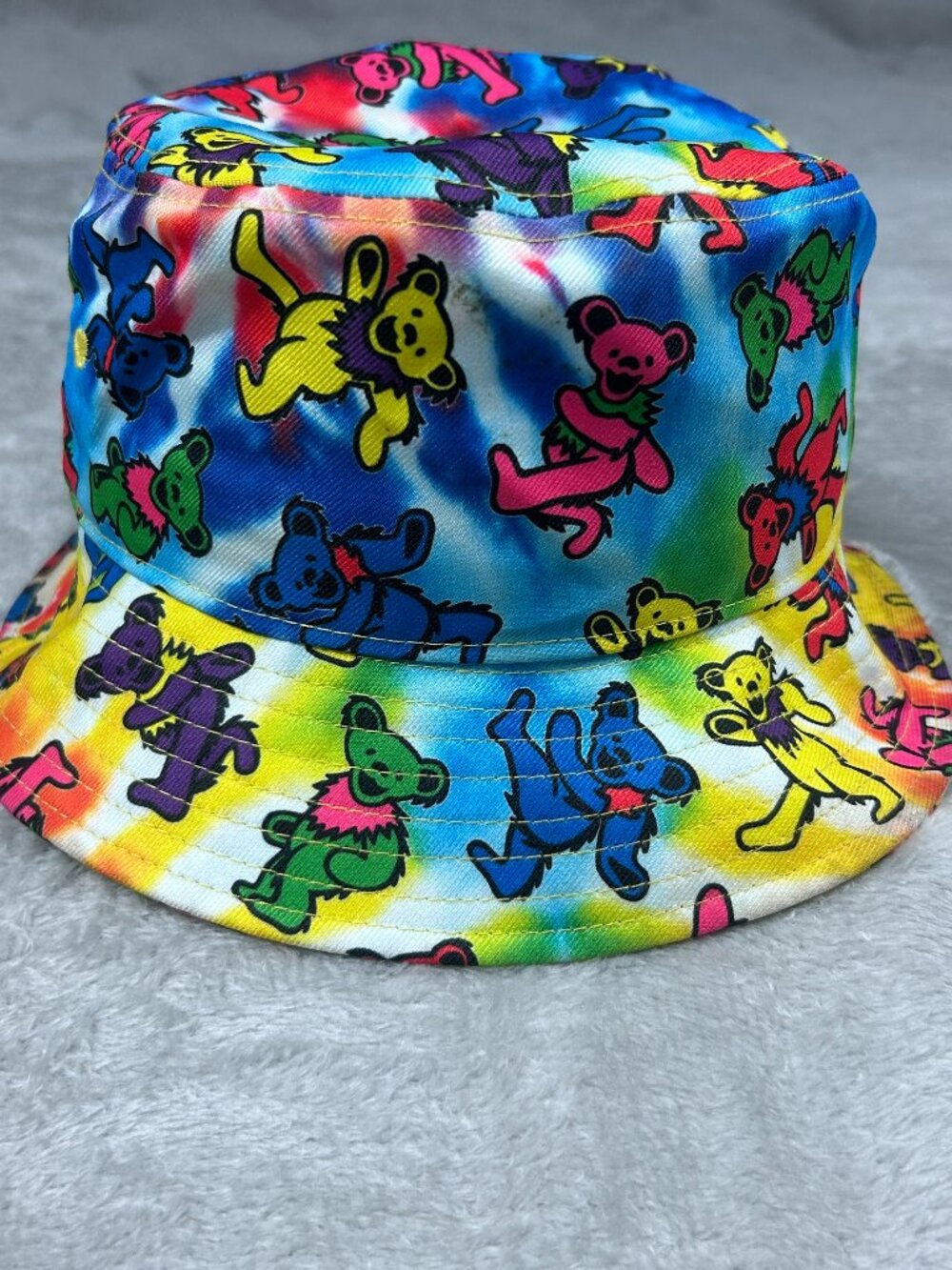 Grateful Dead Bucket Hat Dancing Bears Tie-Dye One Size Jerry Garcia 2021 Hippie